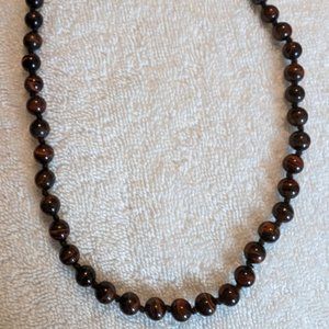 Vintage Real Tiger Eye Necklace